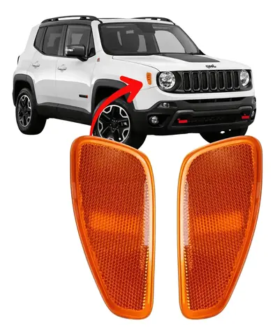 Par de reflectores de luz de giro para guardabarros de Jeep Renegade 16/22