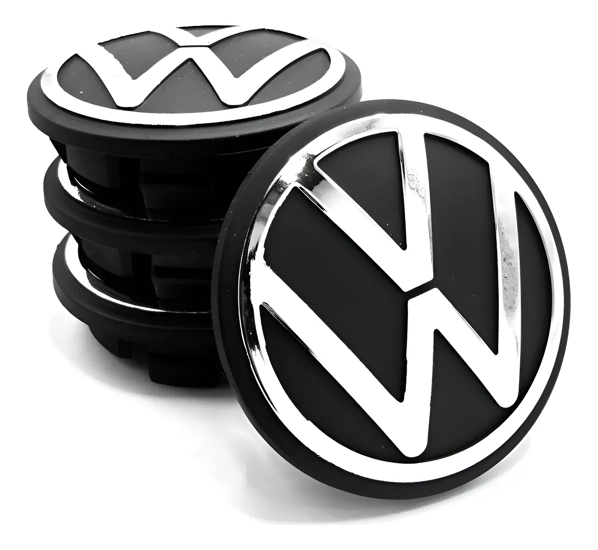 Juego de 4 tapacubos centrales Volkswagen para llantas de 65 mm (Tiguan, Amarok)