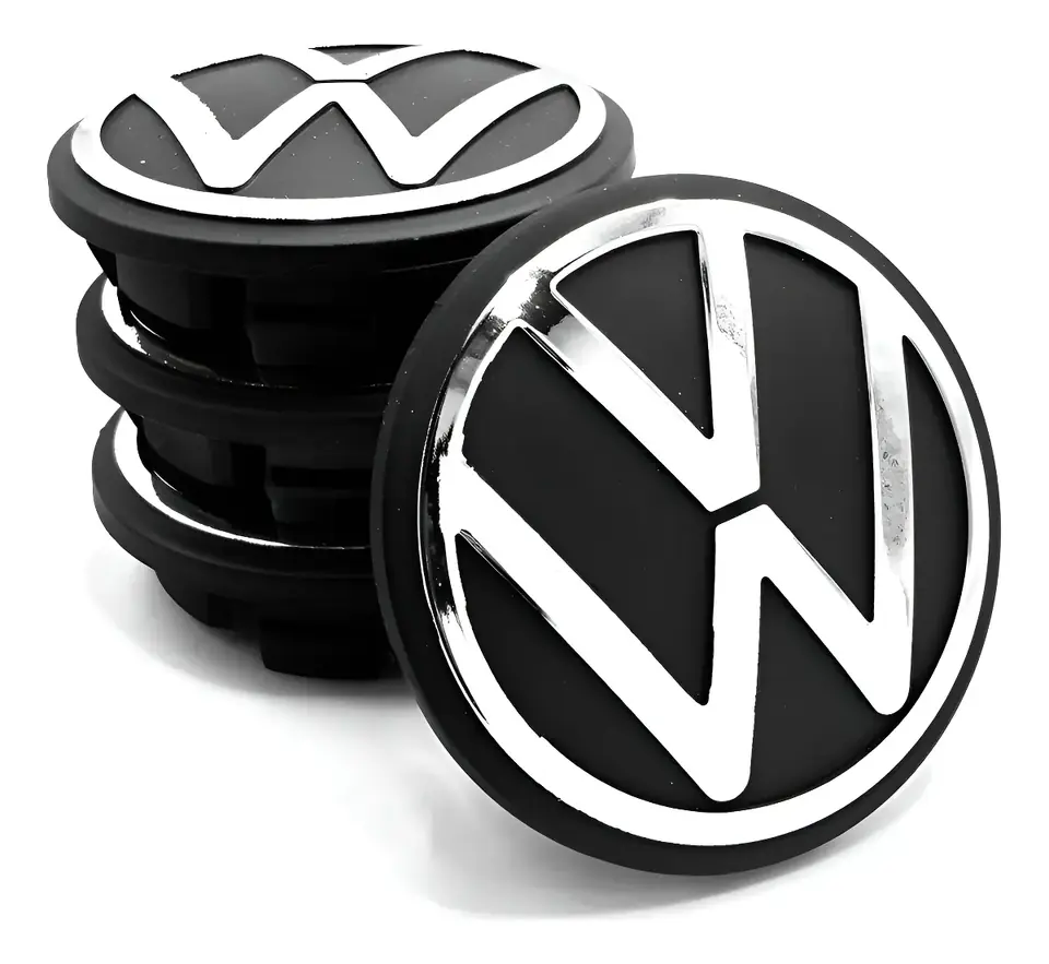 Juego de 4 tapacubos centrales Volkswagen para llantas de 65 mm (Tiguan, Amarok)