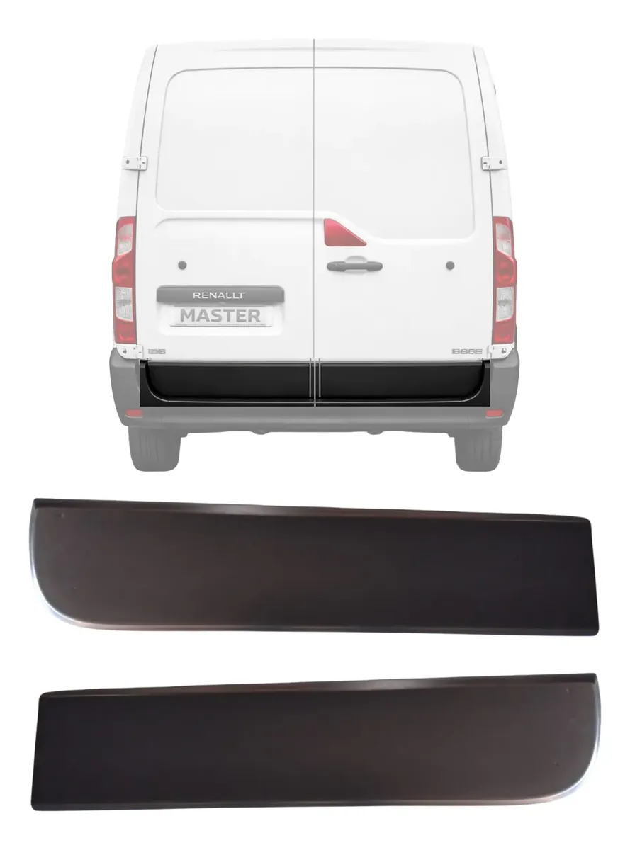 Par de molduras para puerta trasera - 2014-2026 - Lados derecho e izquierdo - Alternativo - Con grapas - Renault Master