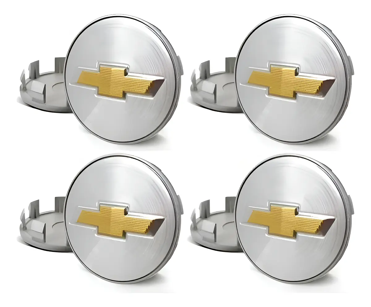 Juego de 4 Centros de Rueda Chevrolet Captiva 60 mm – Plateados
