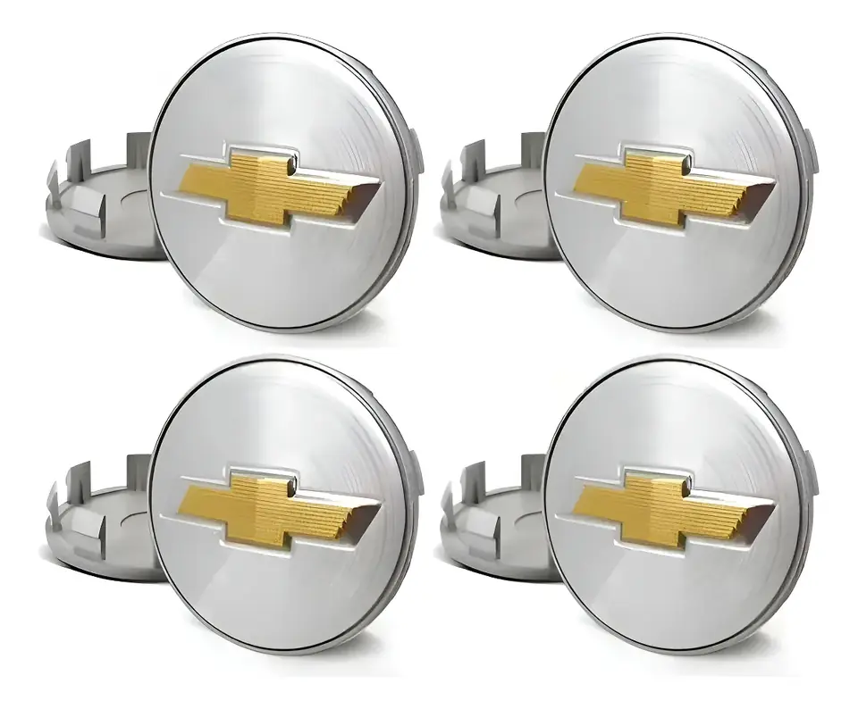 Juego de 4 Centros de Rueda Chevrolet Captiva 60 mm – Plateados