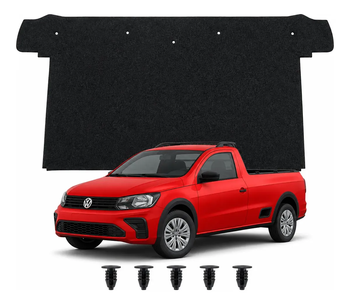 Revestimiento interior trasero para Saveiro G5 G6 G7 G8 CS (Cabina Simple) 2009-2026