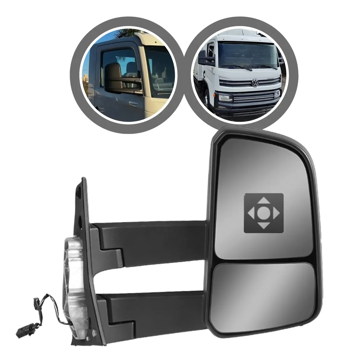 Retrovisor derecho delivery brazo largo 2018/2019/2020/2021/2022/2023/2024...