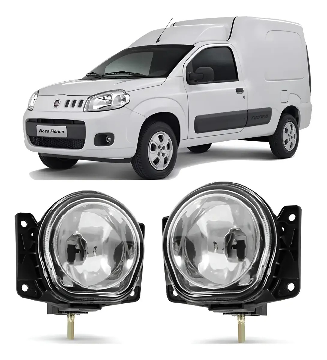 Par de faros auxiliares Fiorino 2014 15 16 17 18 2019 2020
