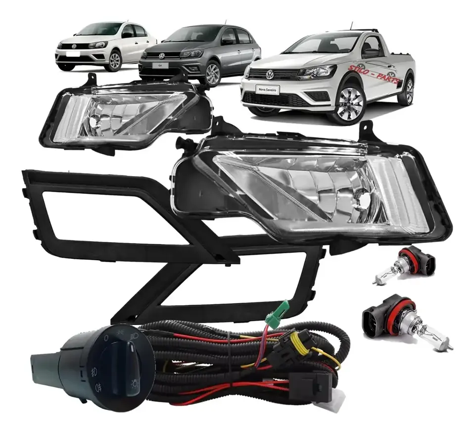 Kit completo de faros auxiliares/antiniebla para Gol y Voyage G8 (2019-2021)