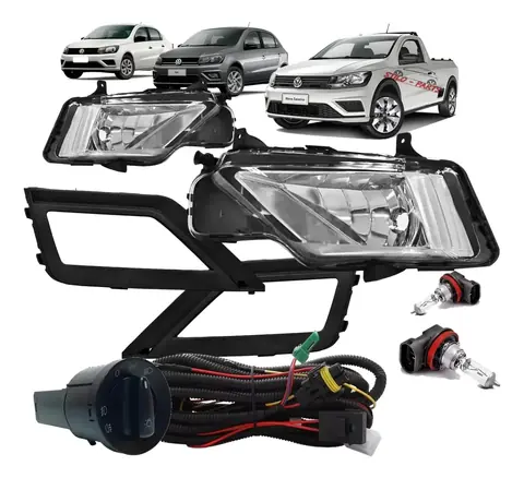 Kit completo de faros auxiliares/antiniebla para Gol y Voyage G8 (2019-2021)