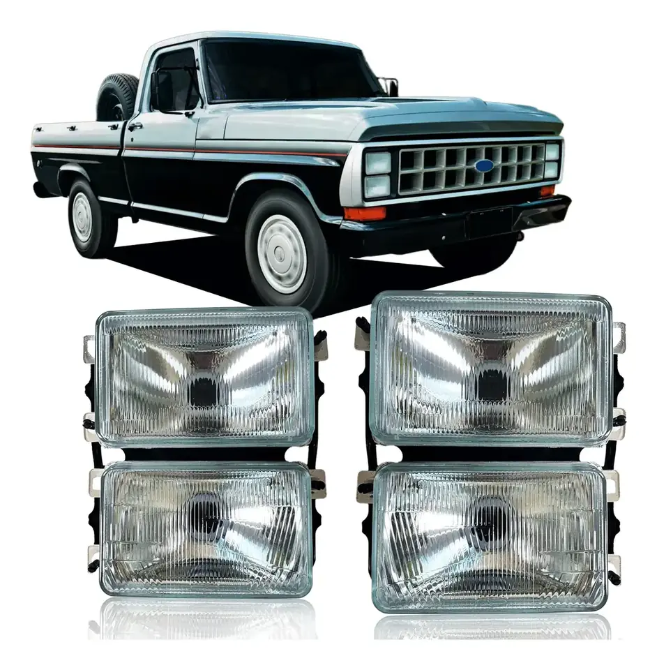 Par de faros delanteros dobles Ford F1000 / F4000 / F600 1985–1992