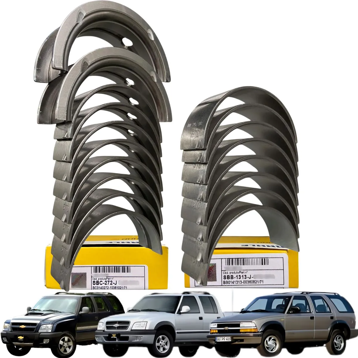 Juego de metales de bancada y biela STD Mahle Chevrolet Blazer, S10 y Omega 2.0 / 2.2 / 2.4 8V