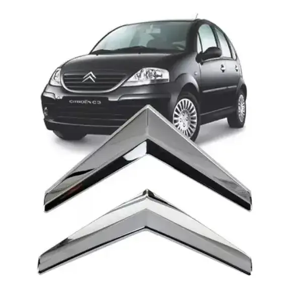 Emblema de rejilla de parachoques para Citroën C3 (2009-2012) cromado