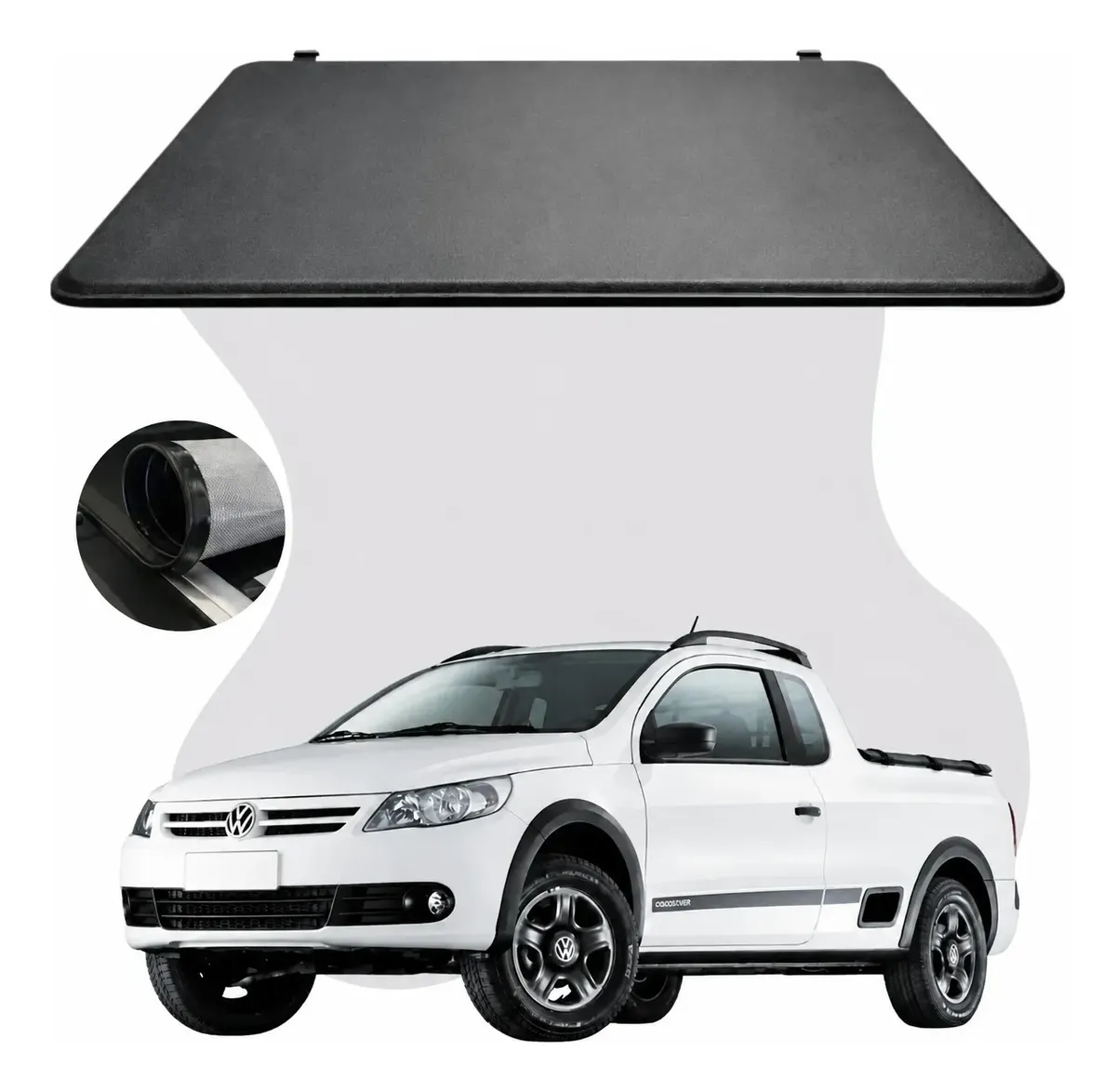 Capota Marítima Extendida con Ganchos Trek para Volkswagen Saveiro 2010 a 2026