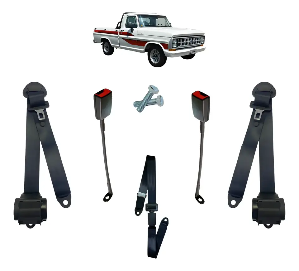 KIT DE CINTURONES DE SEGURIDAD 3 PUNTOS HOMOLOGADO – FORD F-1000 / F-100 / F-4000