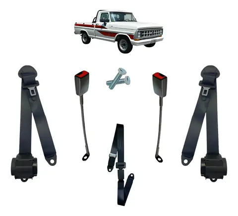 KIT DE CINTURONES DE SEGURIDAD 3 PUNTOS HOMOLOGADO – FORD F-1000 / F-100 / F-4000