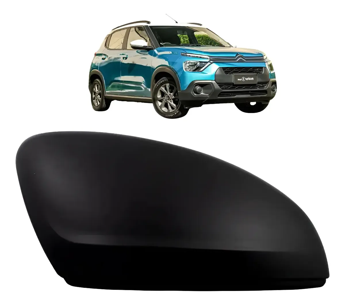Carcasa de Espejo Retrovisor Derecho Citroën / Peugeot – Negro Mate Texturizado