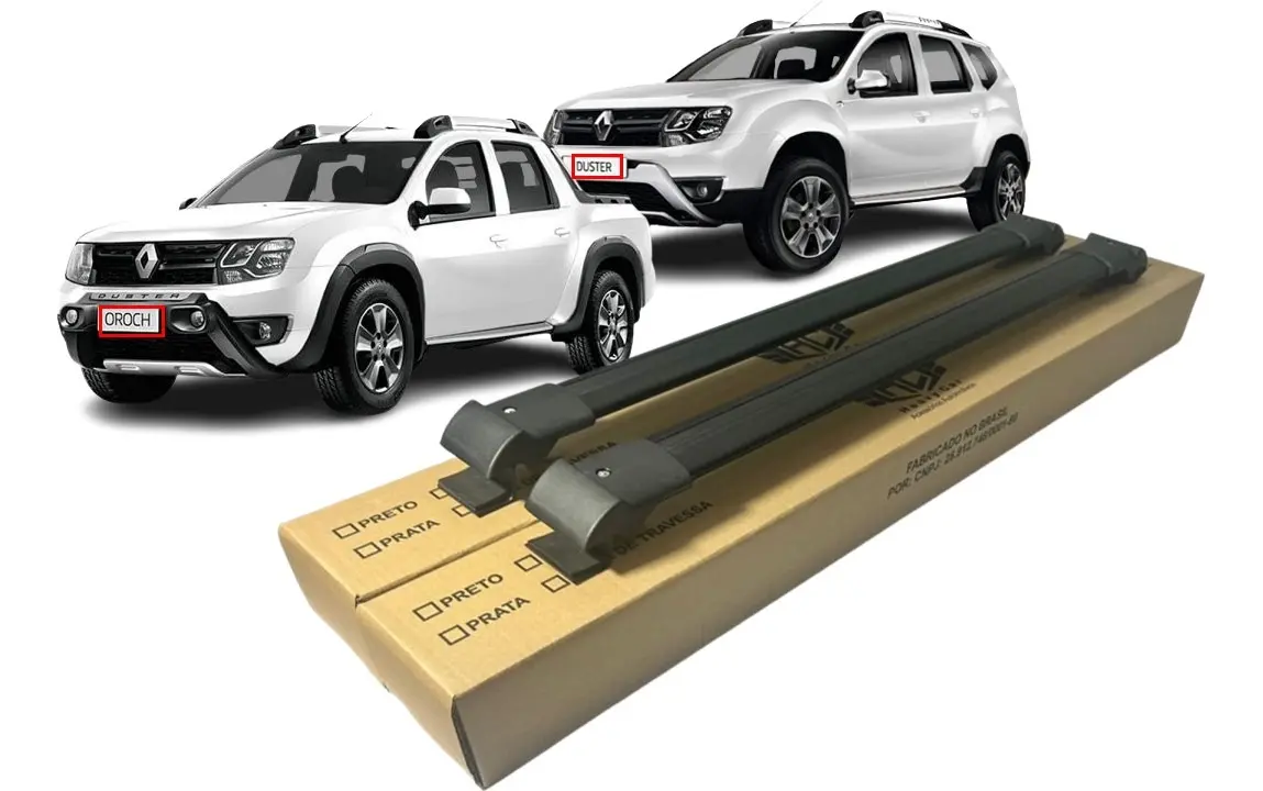 Barras de Techo Heavy Car de Aluminio para Renault Duster y Oroch 2016-2019