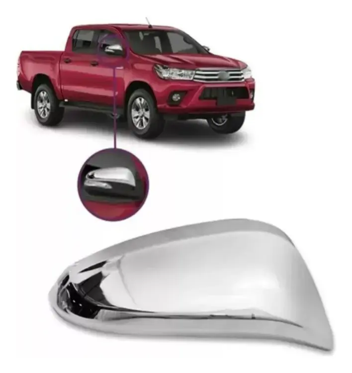 Carcasa cromada para retrovisor Hilux 16-24 (lado derecho)