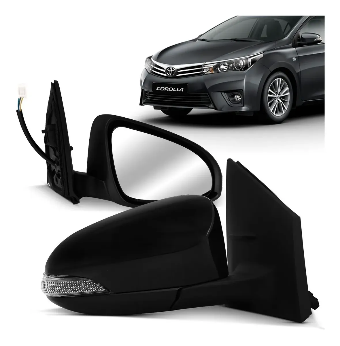 Espejo retrovisor para Corolla 2014-2019 eléctrico con luz de giro lado izquierdo