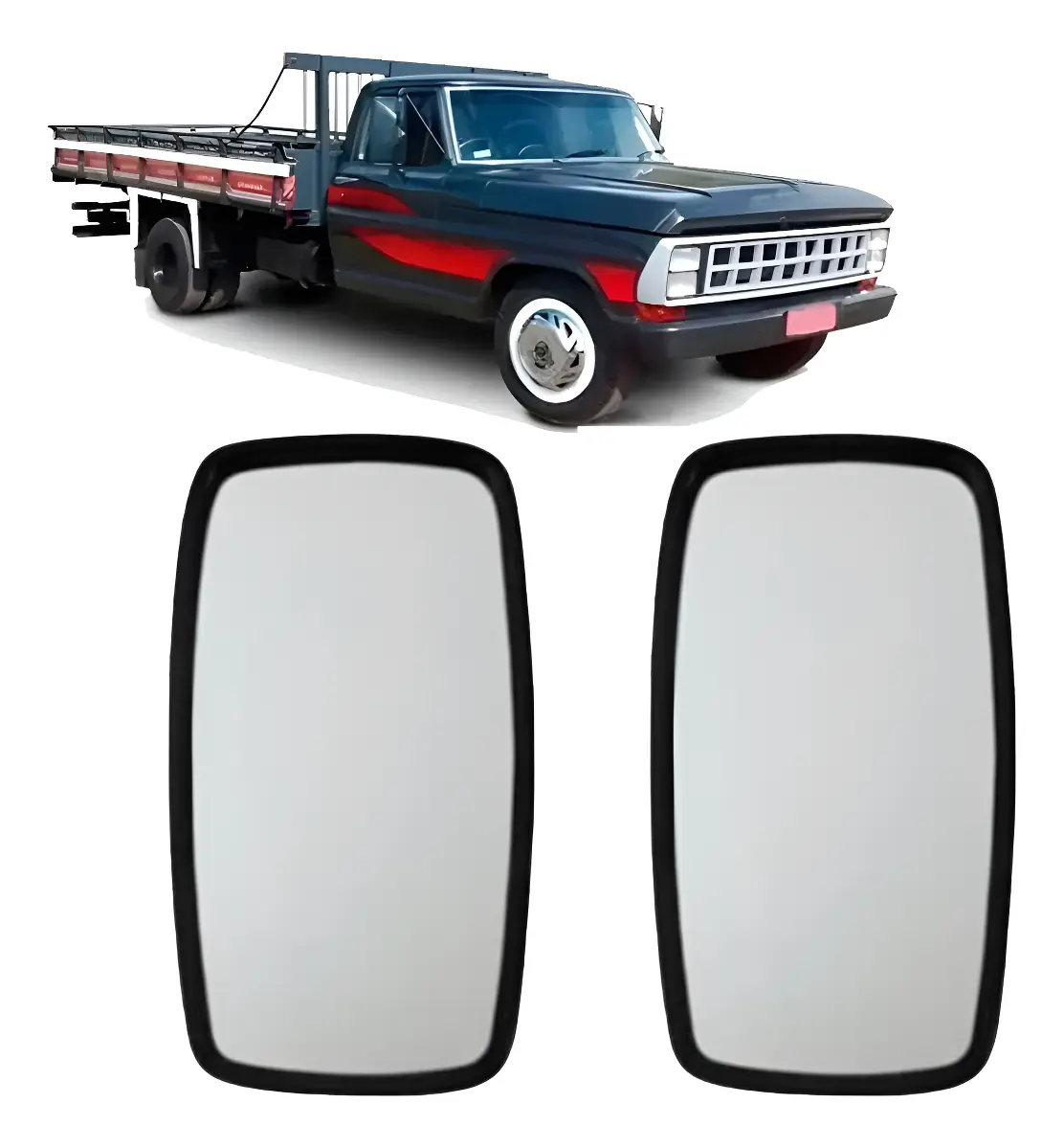 Par de Retrovisores Exteriores Pequeños Ford F100, F1000 y F4000 – Universales