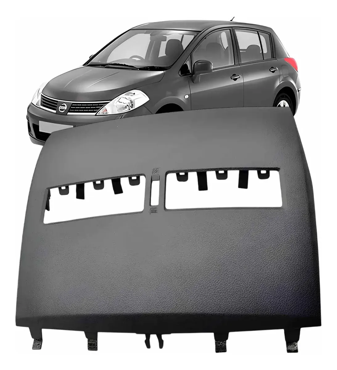 Tapa Superior de Panel Central para Nissan Tiida (2008 a 2013) Sin difusor