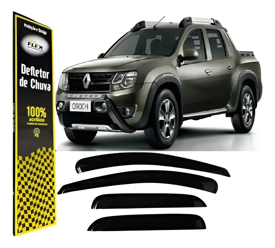 Deflectores de lluvia originales para Renault Oroch 2015-2023 (4 puertas)