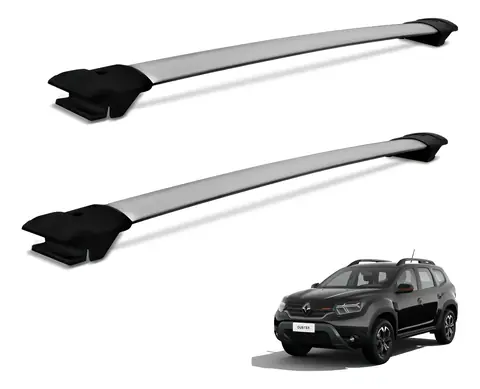 Barras transversales de techo para Duster 2021-2026, color plata, Track T1984pr