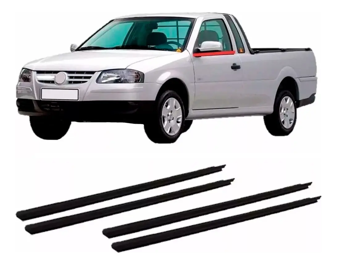 Kit de Canaletas Internas y Externas para Volkswagen Saveiro G2, G3 y G4 (1996-2008)