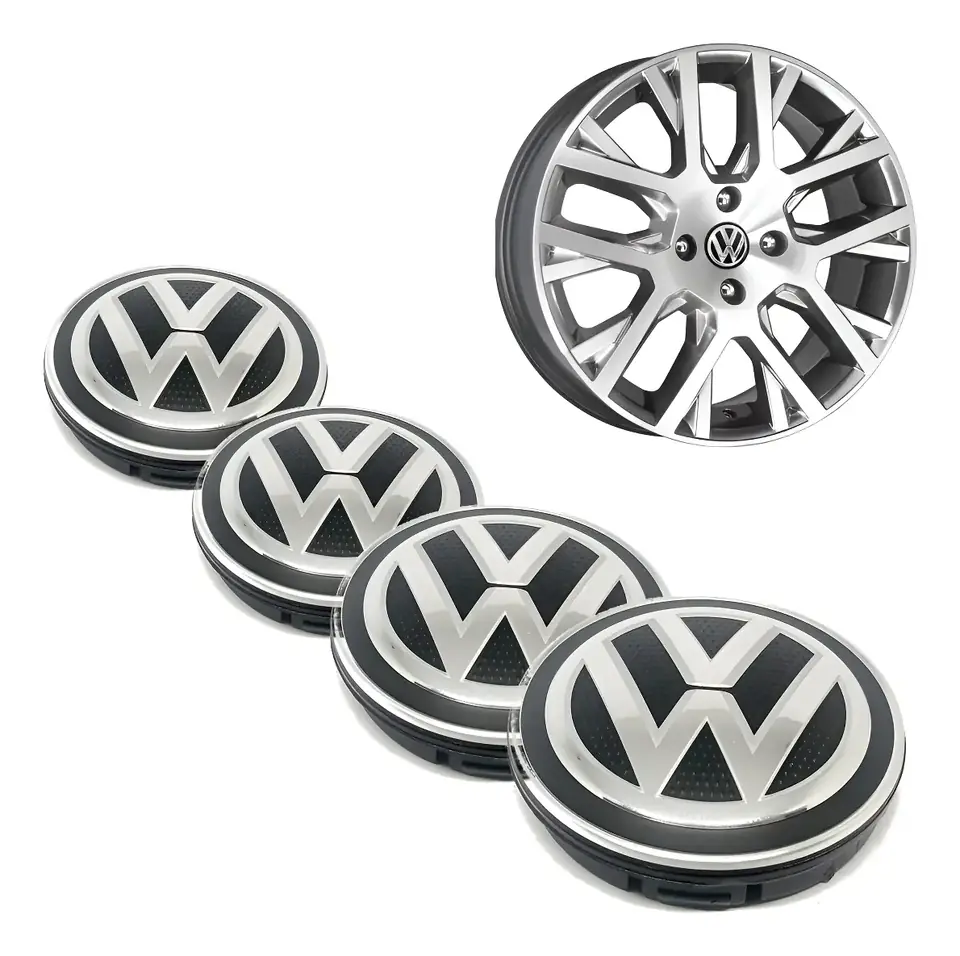 Kit de tapacubos centrales para llantas Bora, Golf, Up (aros 14 a 17, 51 mm)