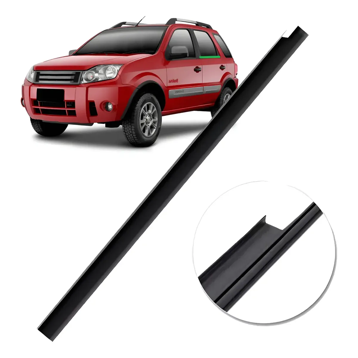 Moldura exterior de ventana trasera izquierda Ecosport 2003 a 2012