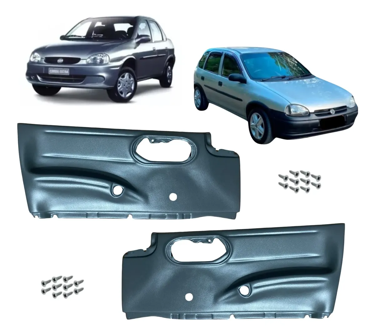 Forro de Puerta Delantero Par para Chevrolet Corsa 4 Puertas – Classic 1996 a 2016 / Hatch 1996 a 2002