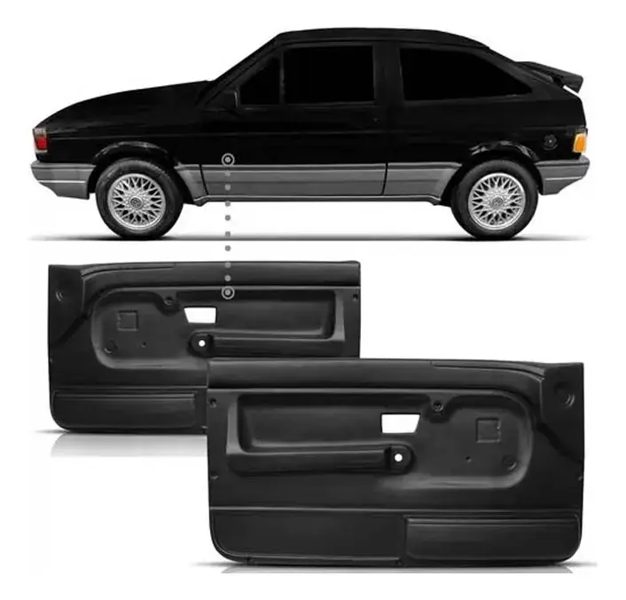 Par de Forros de Puerta Delanteros para Volkswagen Gol GTI, GTS y GLS 1988 a 1994
