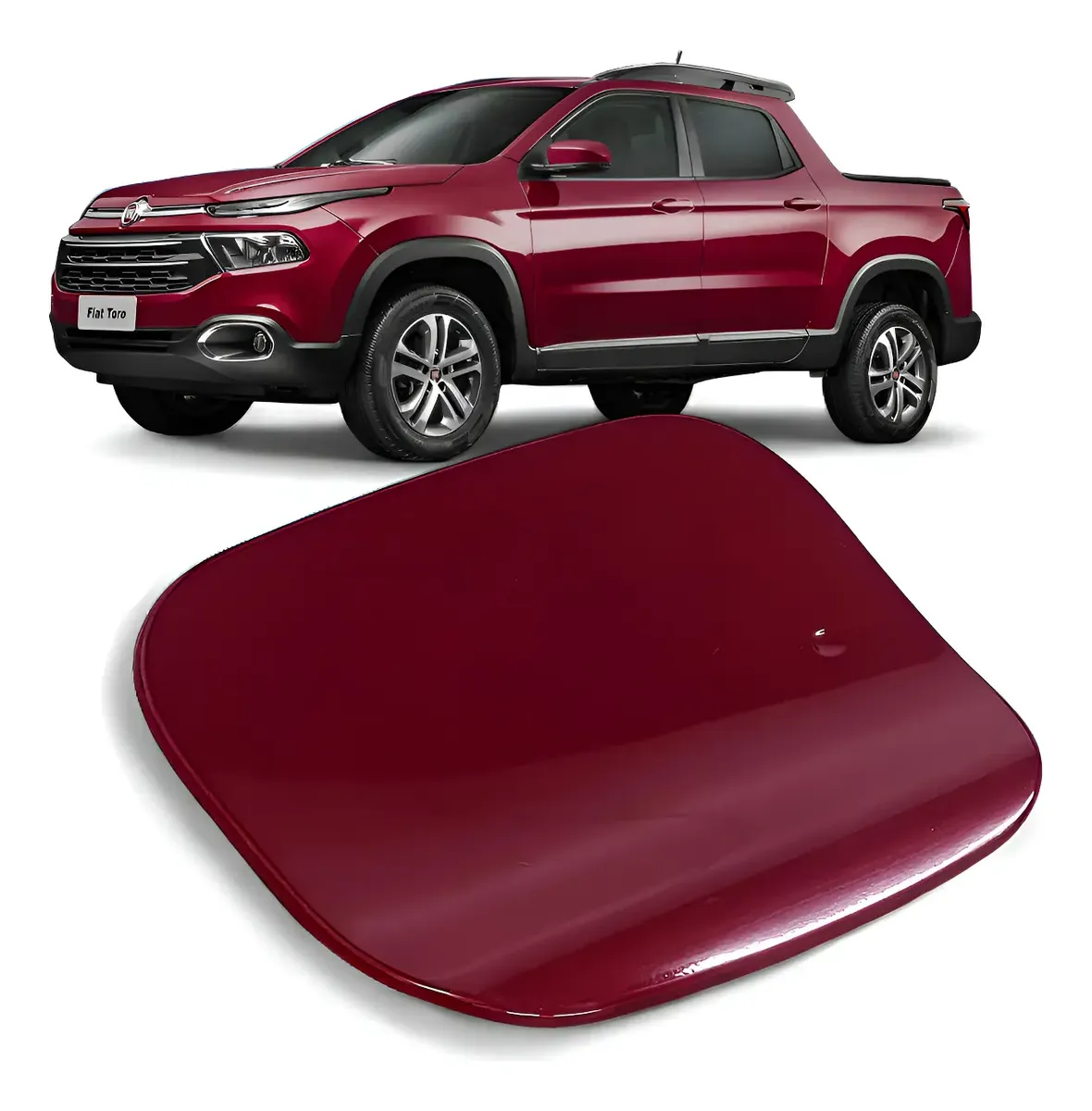 Tapa de Tanque de Combustible Fiat Toro 2016–2024 Color Rojo Tribal (Vino)