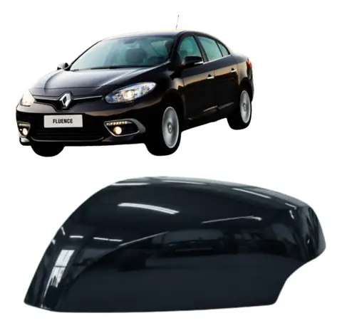 Carcasa de retrovisor lisa Renault Fluence 2010-2018 (lado conductor)