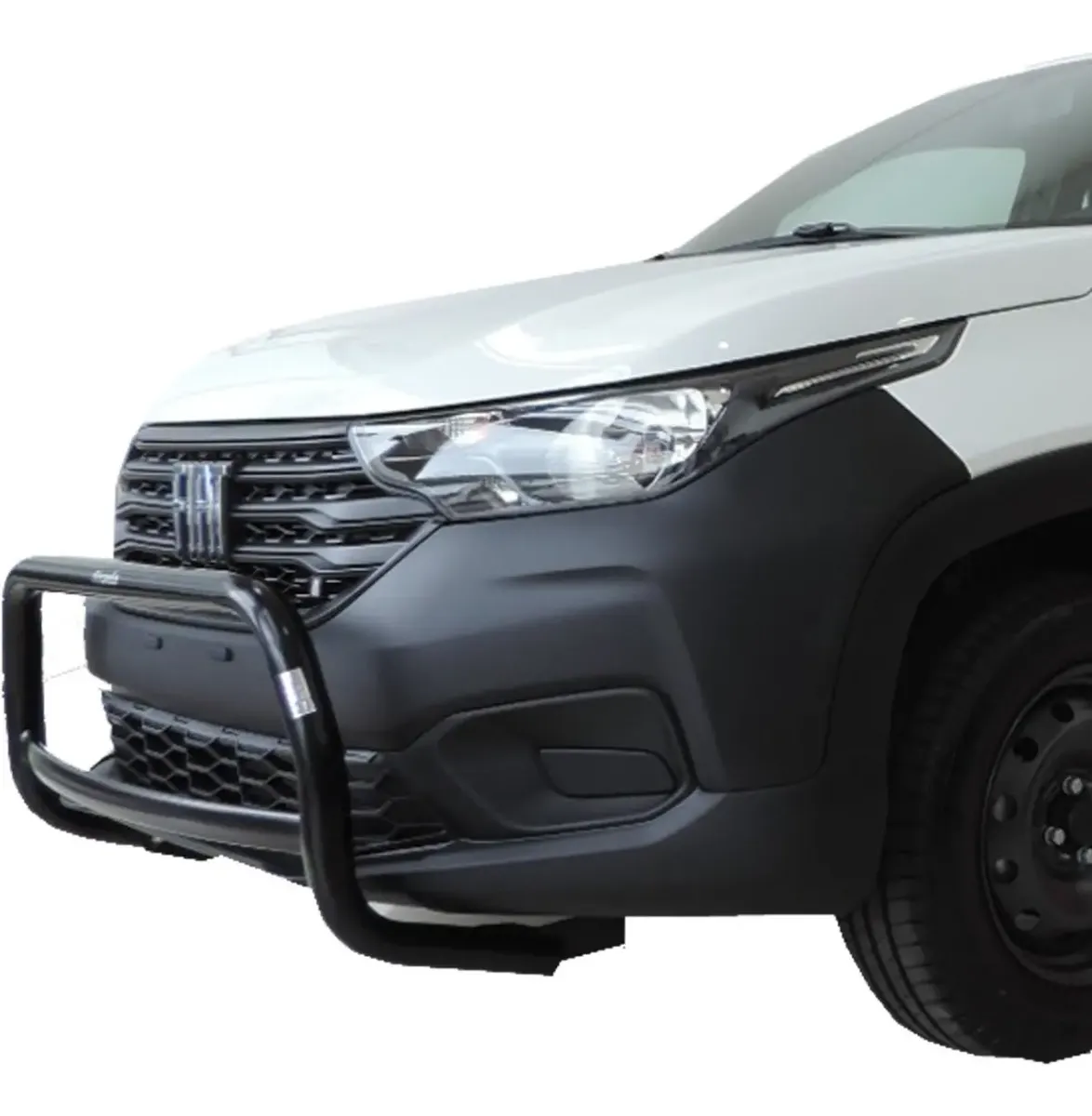 Defensa delantera (mataburros) para Fiat Strada 2020-2025, color negro