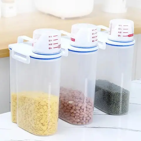 Recipiente De Plástico Con Pico Vertedor - Yerbera Con Medidor