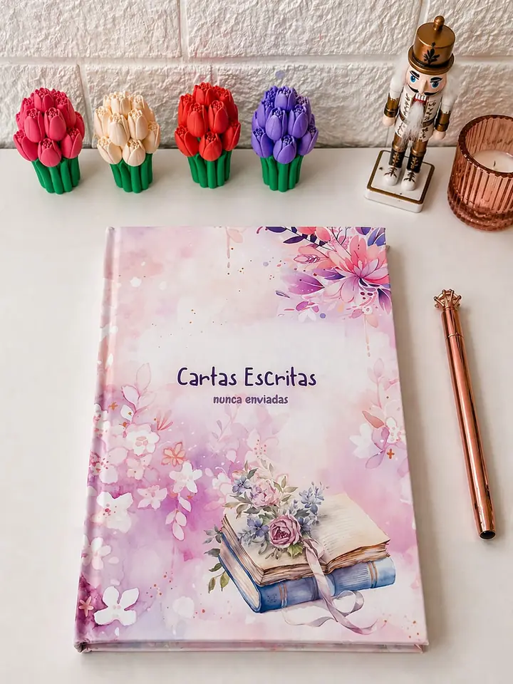 Diario cartas escritas, floreciendo