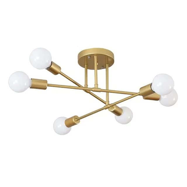 Artefacto aplique de 6 luces para techo tipo spot de metal