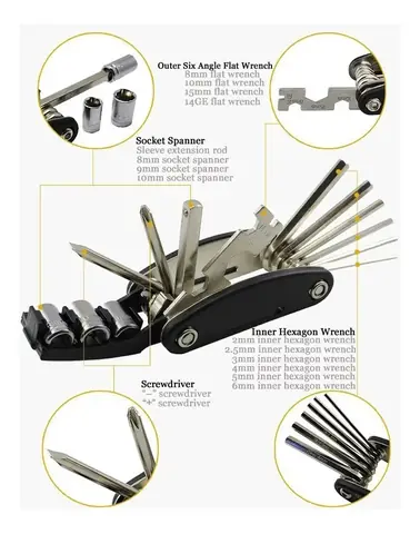 Kit De Herramientas De Reparación De Bicicleta