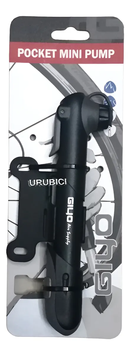 Inflador De Bicicleta Giyo Gp-04s Mini Pump 120 Psi Negro
