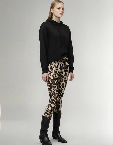 Calza Leggings Animal Print Leopardo Skinny Chupin