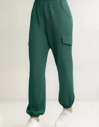 Babucha Cargo Deportiva Pantalón Felpa Algodón Dama