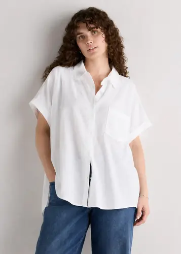 Camisa Camisola  De Mujer Oversize Blanca 4