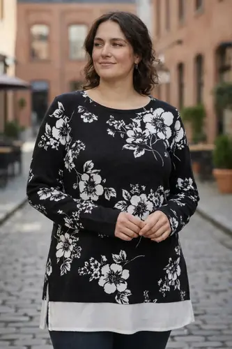 Sweater Angorina Buzo  Blusón Lanilla Plus Size Negro M