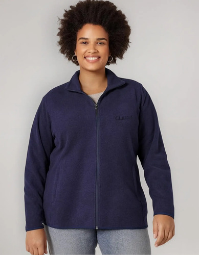 Campera Micropolar Abrigo Polar Azul Marino M