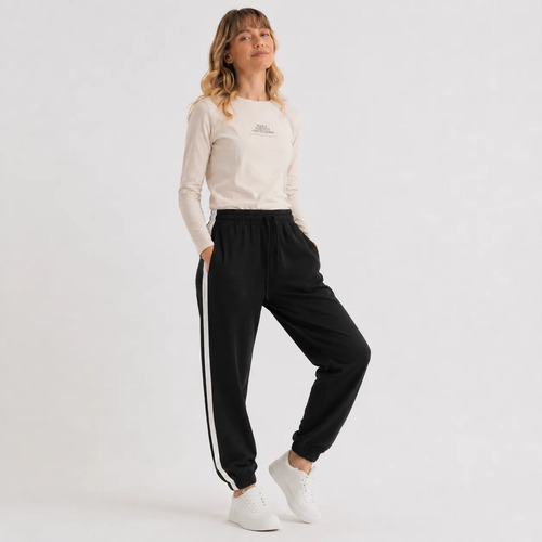 Pantalón Babucha Primavera Verano Sin Felpa Negro L