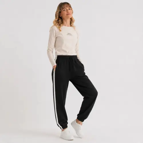 Pantalón Babucha Primavera Verano Sin Felpa Negro Xl