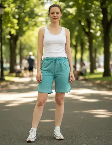 Bermuda Short Algodón Turquesa L