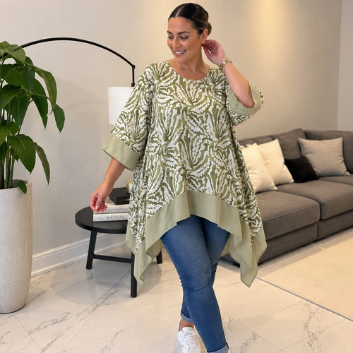 Blusa Blusón Remerón Mujer Talles Amplios Verde Guarda Verde 2