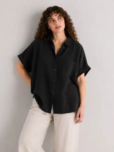 Camisa Camisola  De Mujer Oversize Negro 4