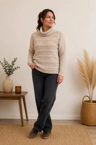 Sweater Chenille Polerón Polera Tostado U