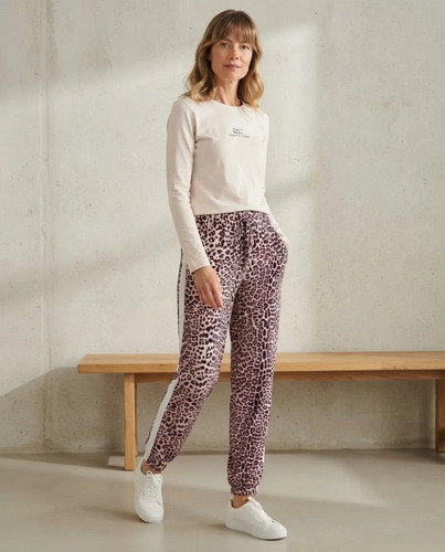Pantalón Babucha Primavera Verano Sin Felpa Animal Print 2xl